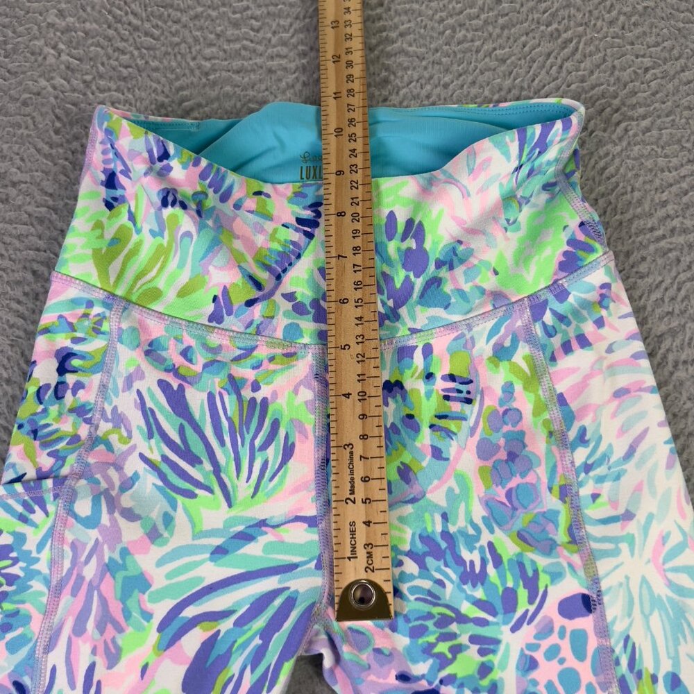 Lilly Pulitzer Luxletic Leggings Womens XS UPF 50+ Weekender 21" High Rise Crop - Picture 8 of 9